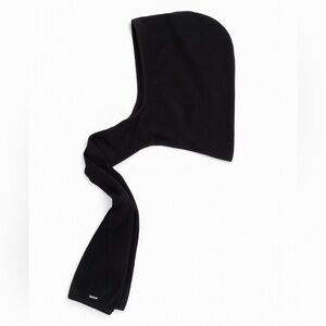 Elegant Black Hooded Scarf